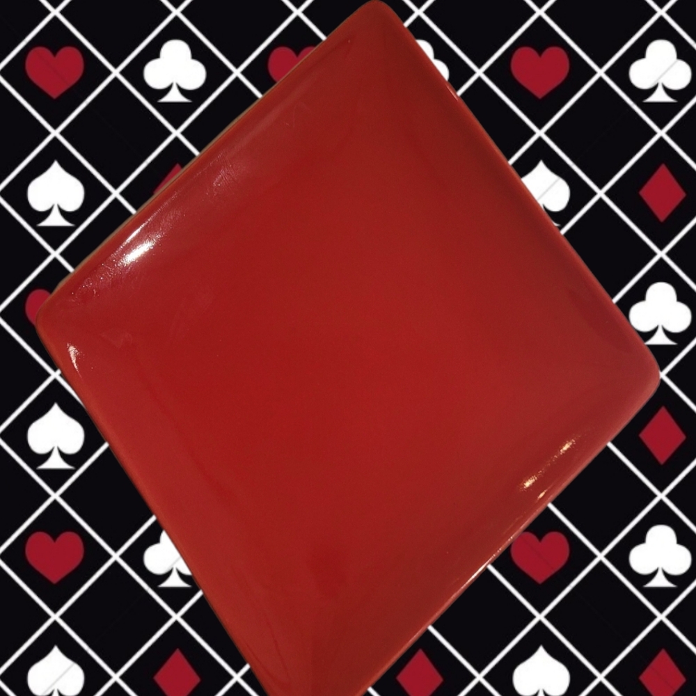 Red Heart-Shaped Serving Platter - Home Dining Bar Accessories - Picture 7 of 11